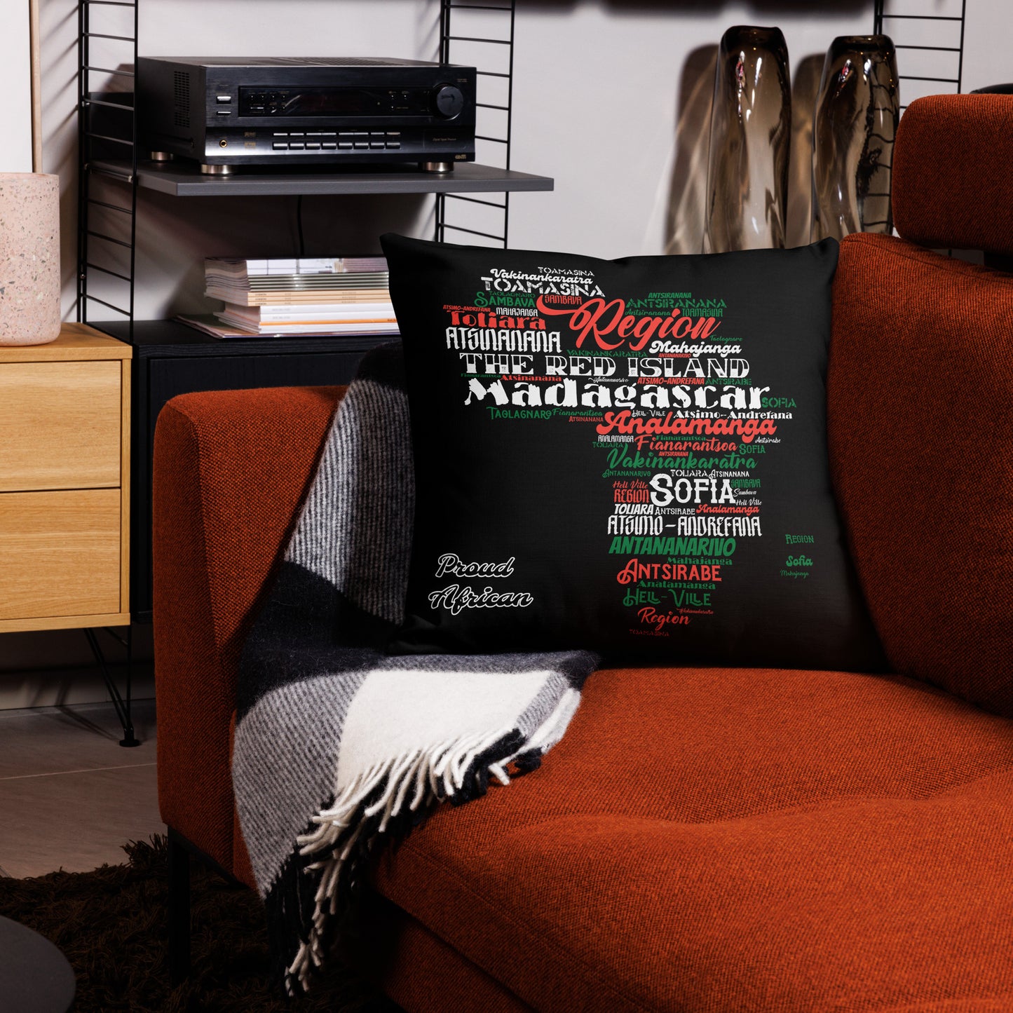 Red Island - PROUD AFRICAN - Premium Pillow