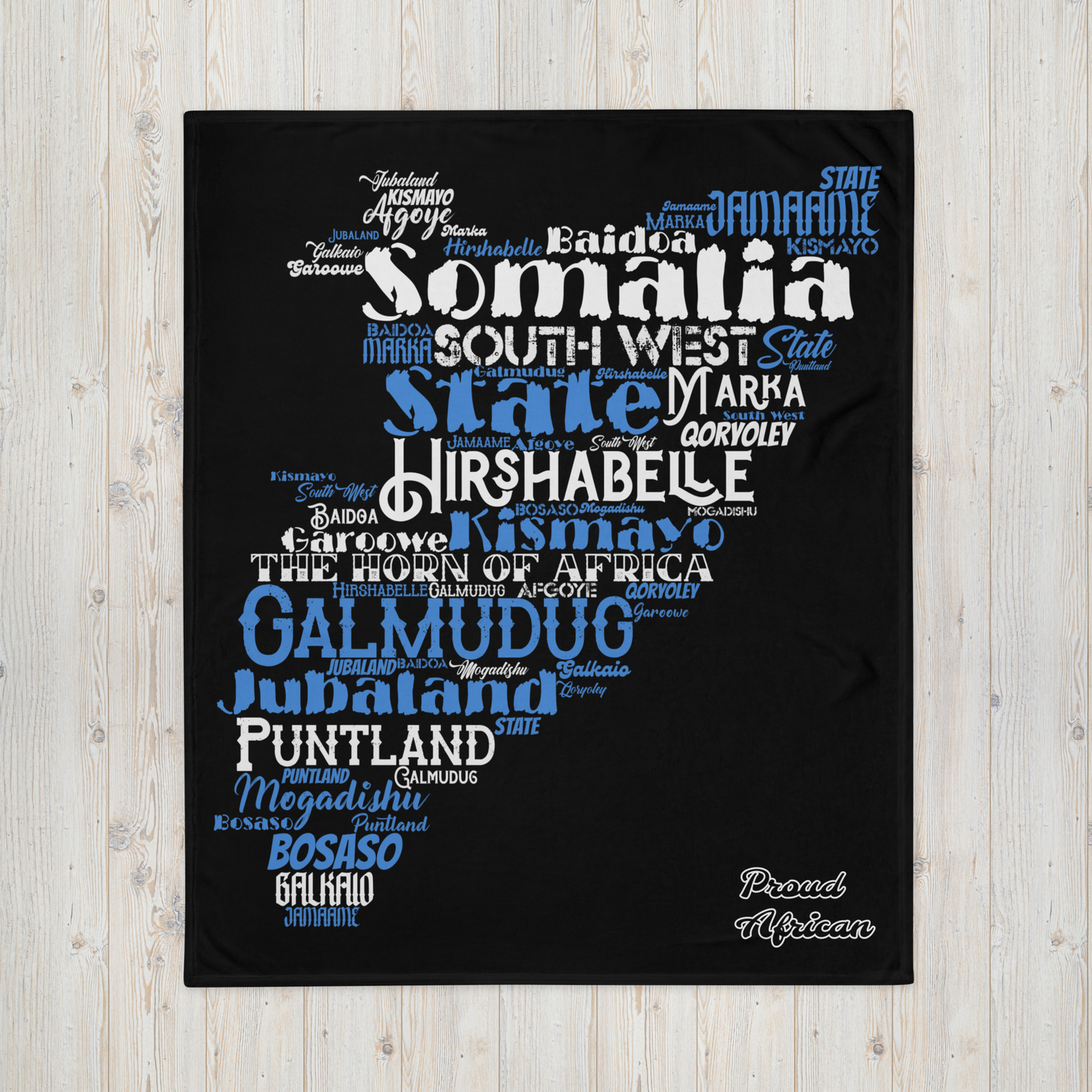 Horn Of Africa - PROUD AFRICAN - Throw Blanket