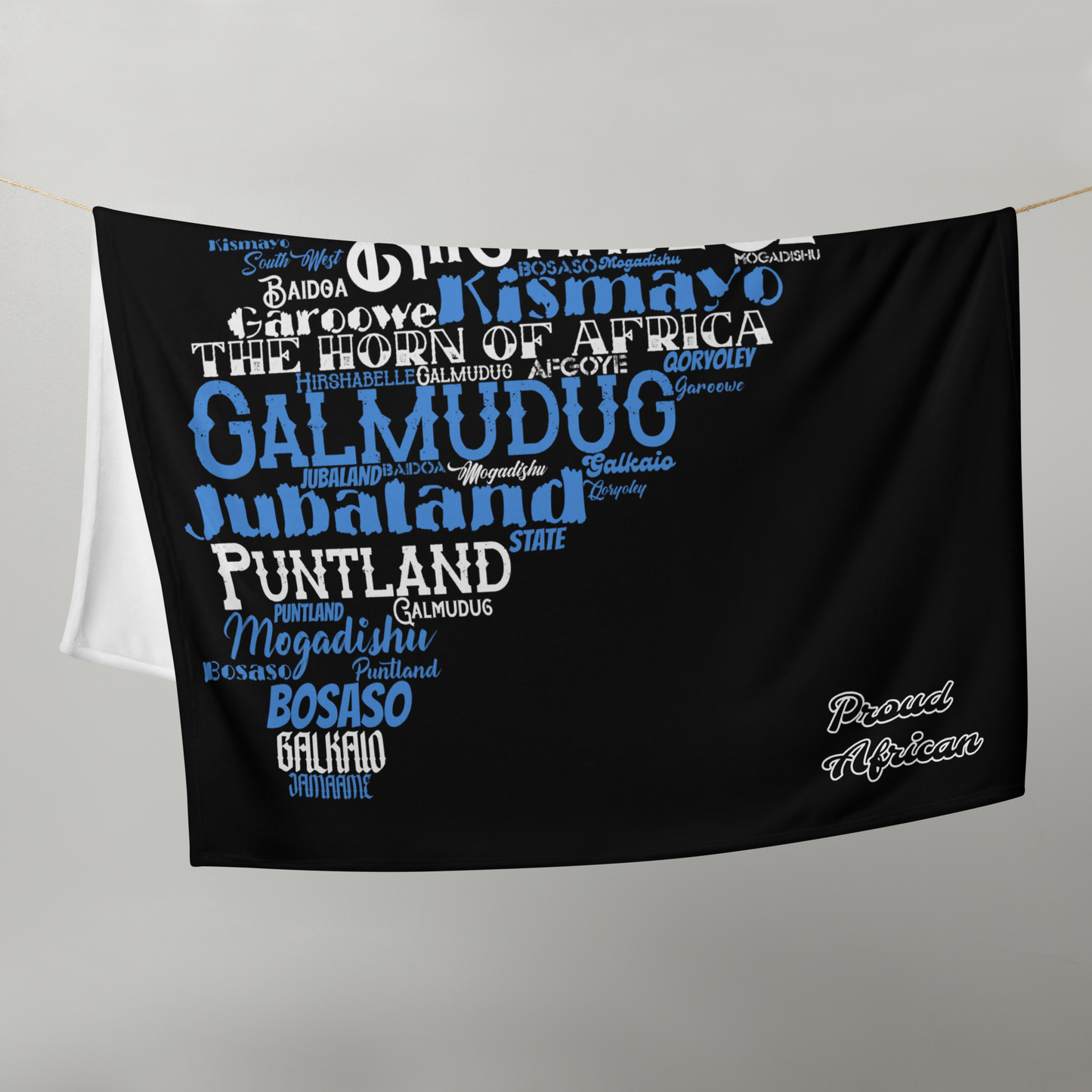 Horn Of Africa - PROUD AFRICAN - Throw Blanket