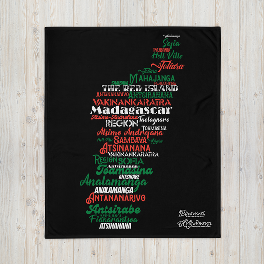 The Red Island - PROUD AFRICAN - Throw Blanket