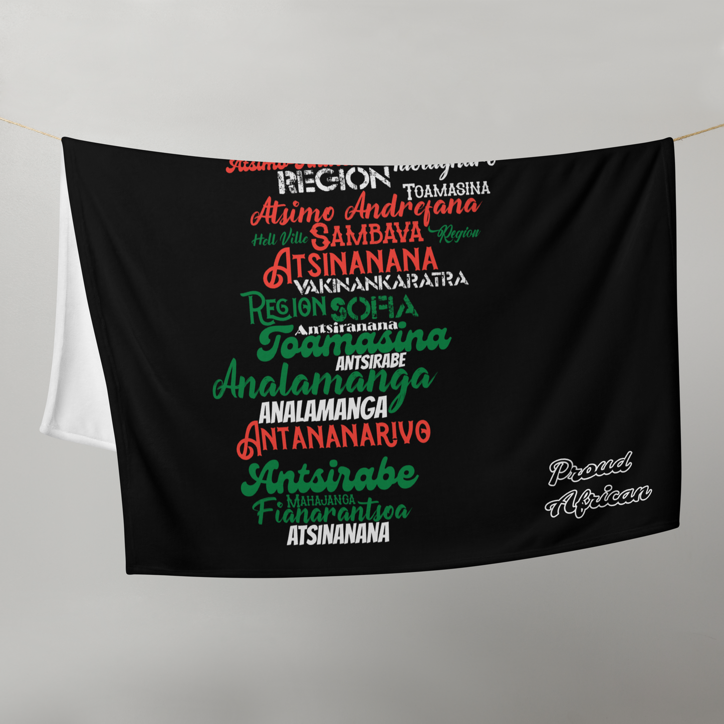 The Red Island - PROUD AFRICAN - Throw Blanket