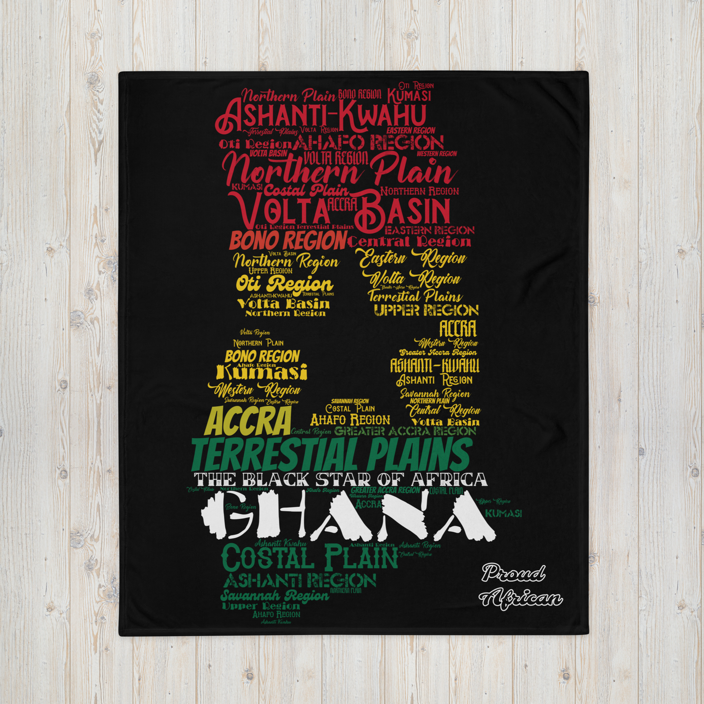 Black Star Of Africa - PROUD AFRICAN - Throw Blanket