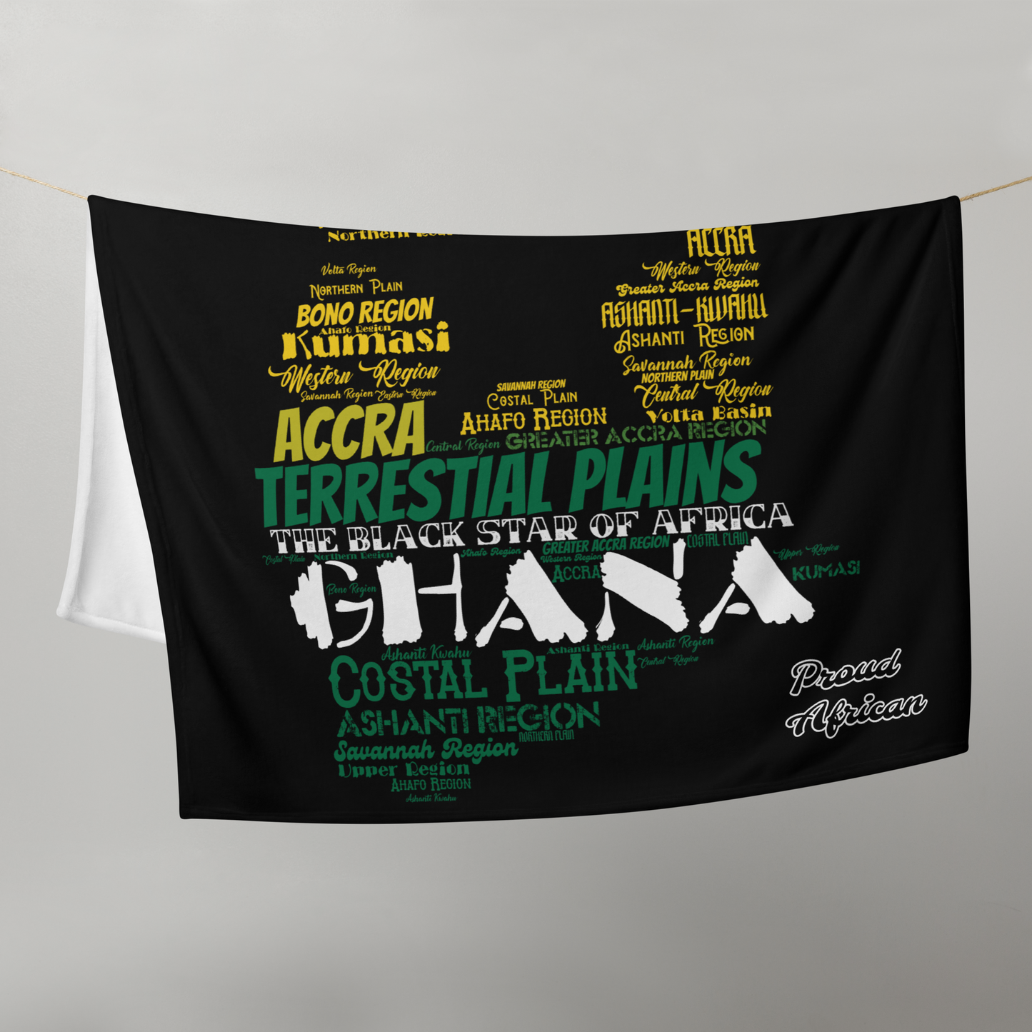 Black Star Of Africa - PROUD AFRICAN - Throw Blanket