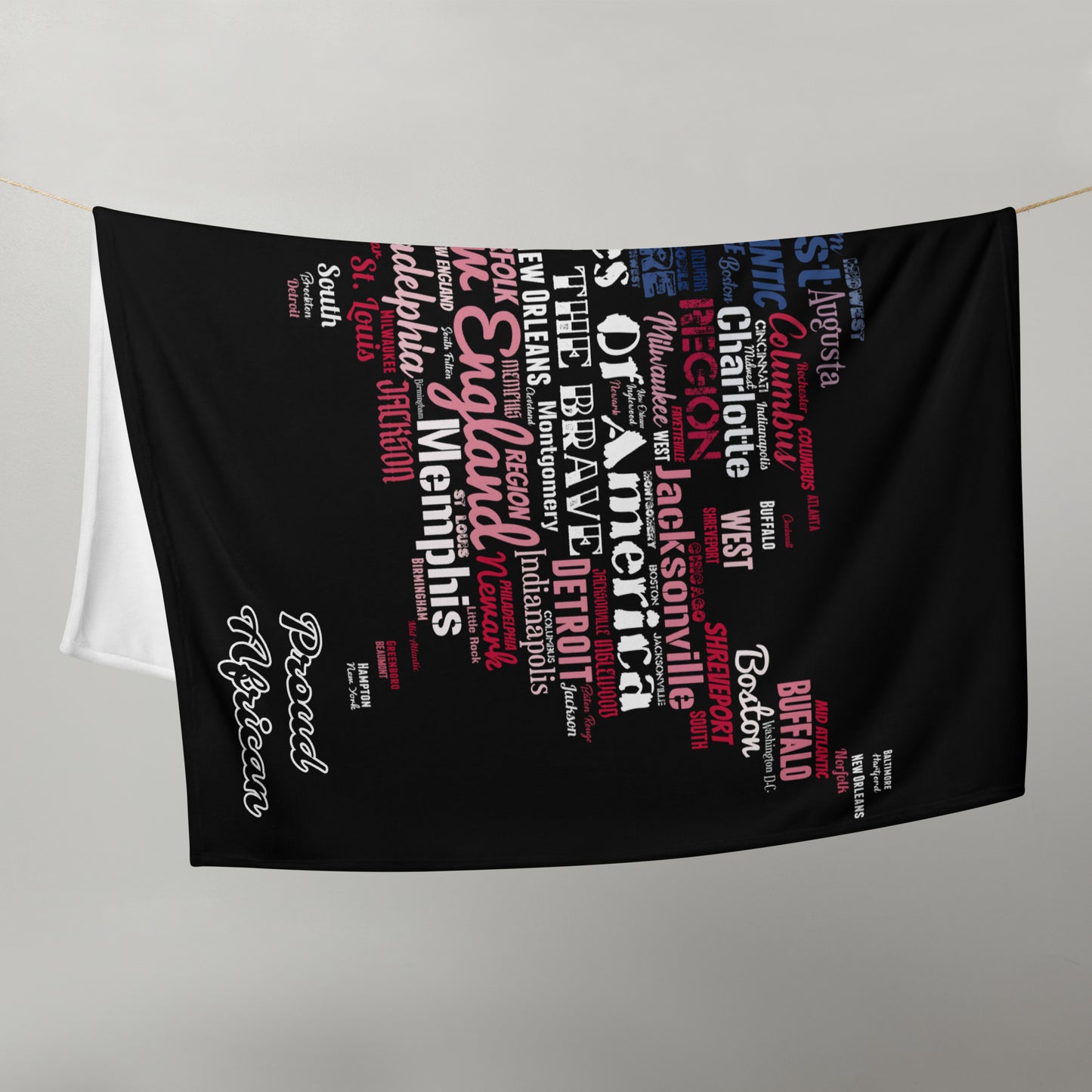 The Land of The Brave - PROUD AFRICAN - Throw Blanket