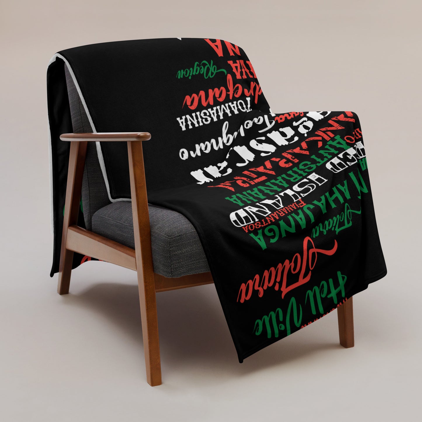 The Red Island - PROUD AFRICAN - Throw Blanket